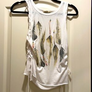 Bohemian feather Tank top